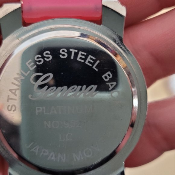 Geneva Watch Lot of 7 Pink Silicone Bands Untested No Batteries For Parts Asst - Picture 13 of 16